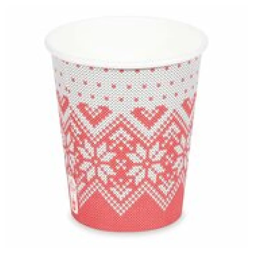 Heißgetränkebecher Pappbecher Motiv Wintersaison 200ml 280ml, O 80mm, 50 Stk.