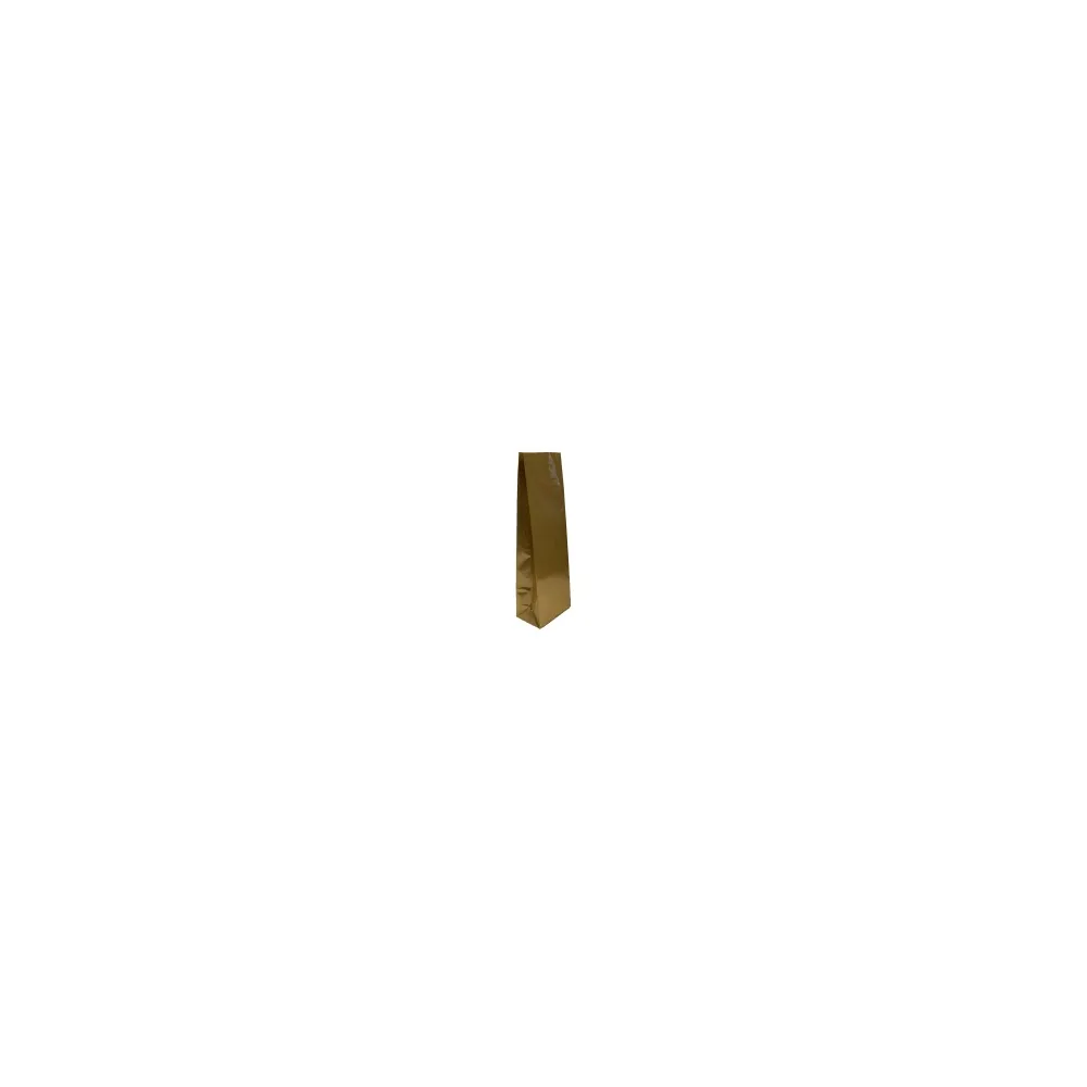 Blockbodenbeutel Gold 80 + 50mm x 250mm 3-lagig, 100 Stk.