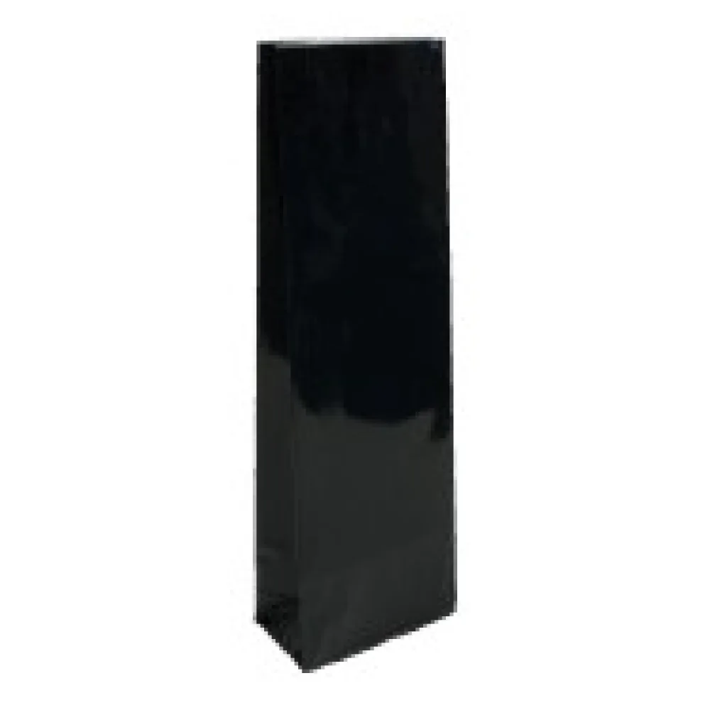 Blockbodenbeutel Schwarz 80 + 50mm x 250mm 3-lagig, 100 Stk.