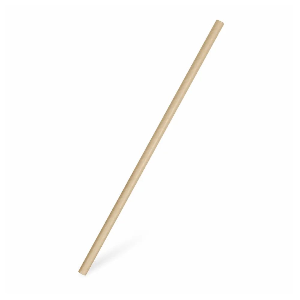 Papiertrinkhalme für Kaltgetränke, gerade natur 20 cm O 6 mm, 100 Stk. – Bild 2