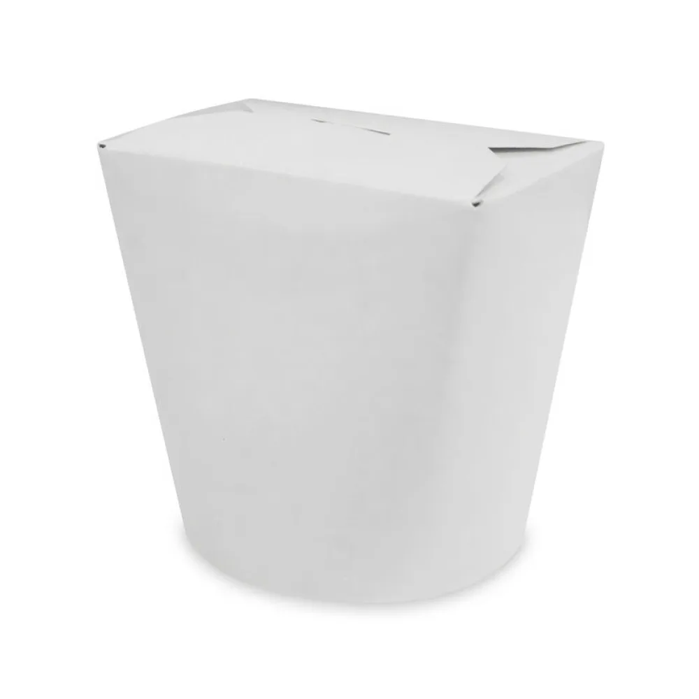 Food Box Take Away Box 80x73x100mm 500ml aus Vollpappe beschichtet weiß, 50 Stk. – Bild 2
