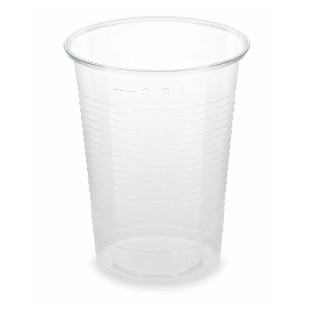 BIO Trinkbecher klar 200 ml 0,2 l aus Biokunststoff PLA o 70mm, 10 Stk. – Bild 2