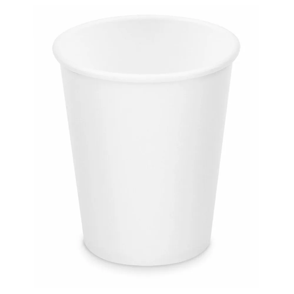 Heiß- und Kaltgetränkebecher Pappbecher weiß 200ml 280ml, O 80mm, 10 Stk. – Bild 2