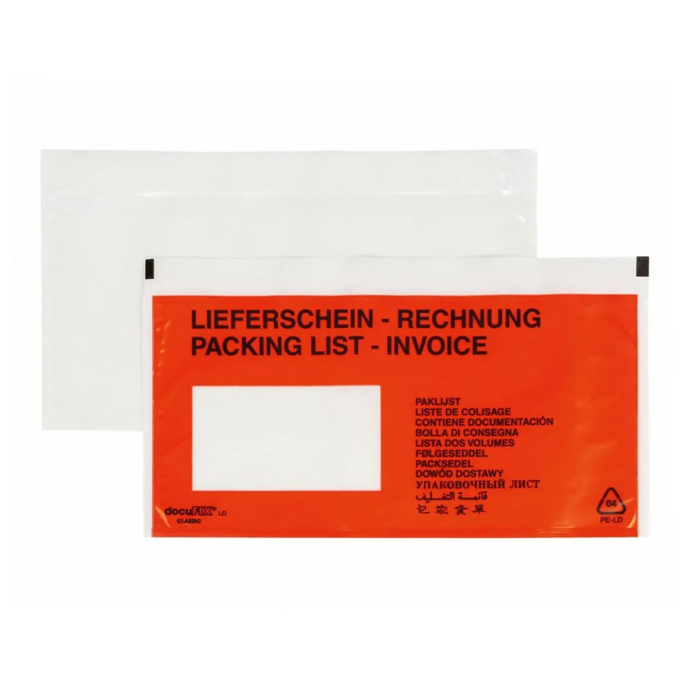 DOCUFIX Dokumententaschen *Lieferschein/Rechnung*, DIN Lang 240x115mm, 1000 Stk. – Bild 2