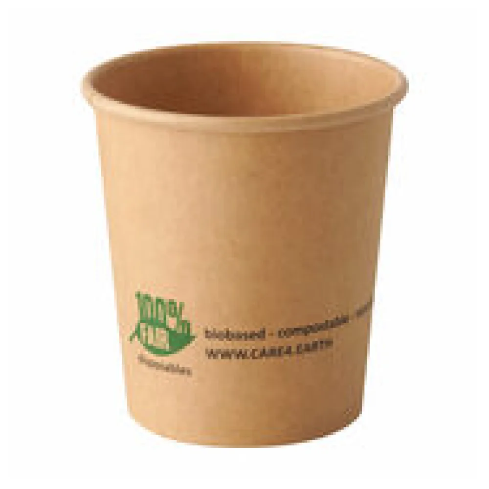 'pure' BIO Portionsbecher aus Pappe 120 ml braun "100% Fair", 50 Stk.