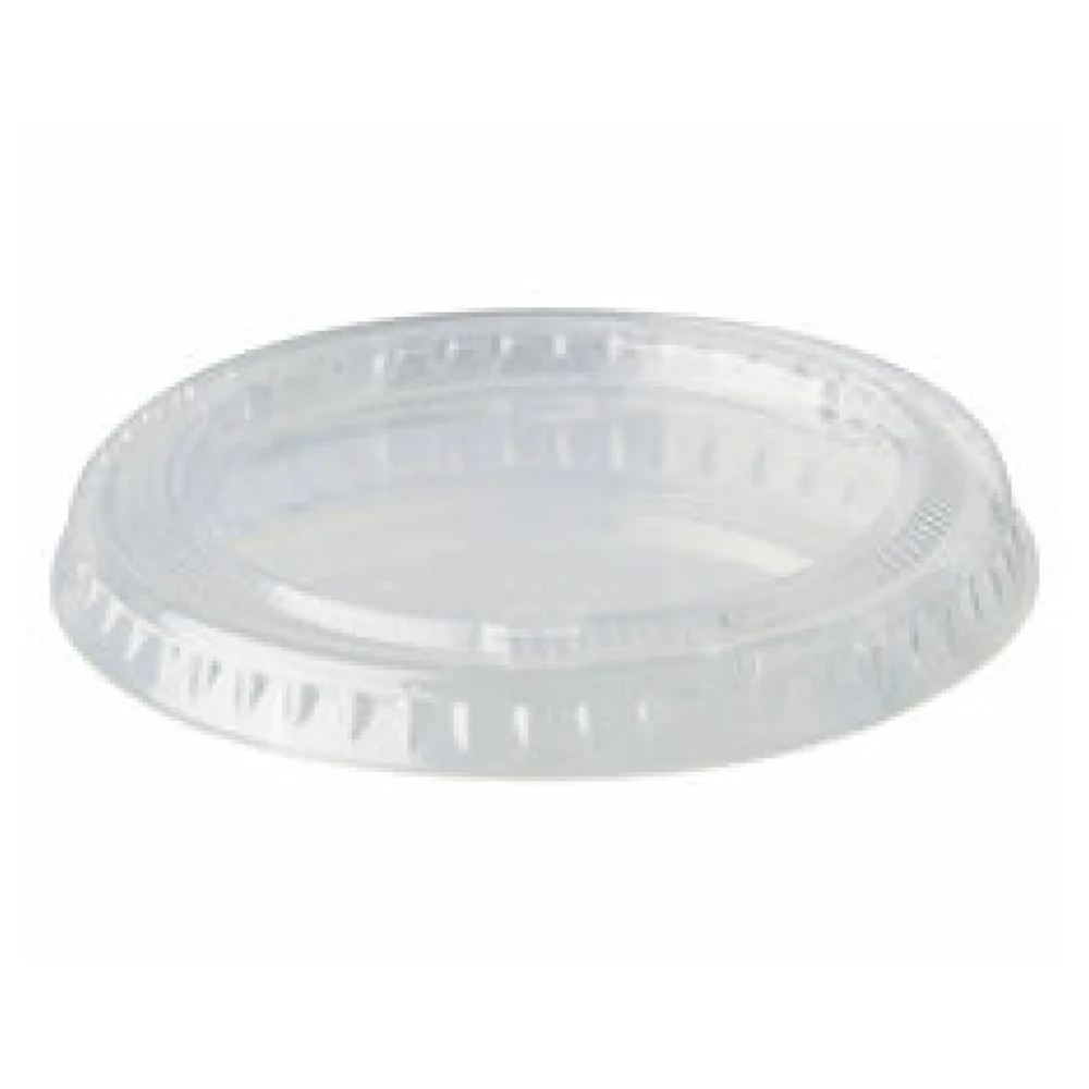 BIO Deckel für Portionsbecher, PLA rund O 6 cm transparent, 50 Stk.