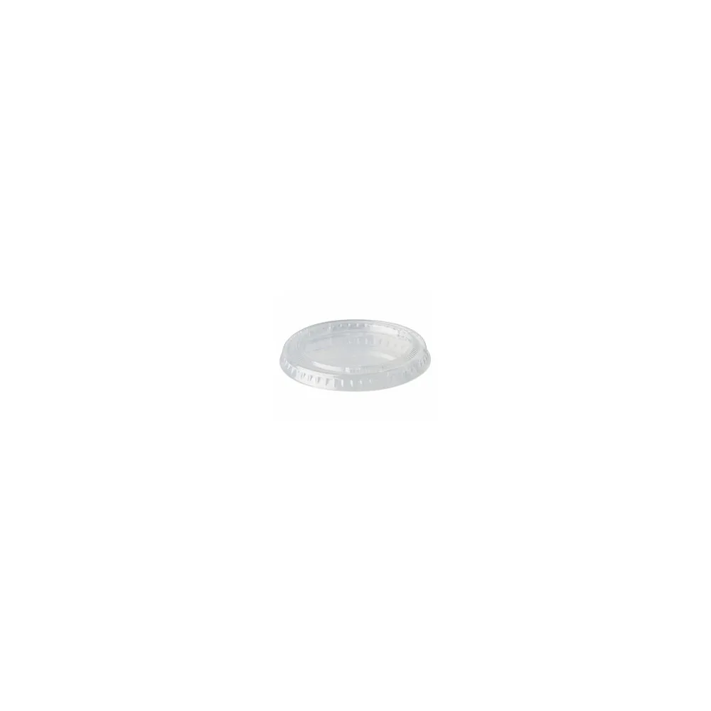 BIO Deckel für Portionsbecher, PLA rund O 6 cm transparent, 50 Stk.