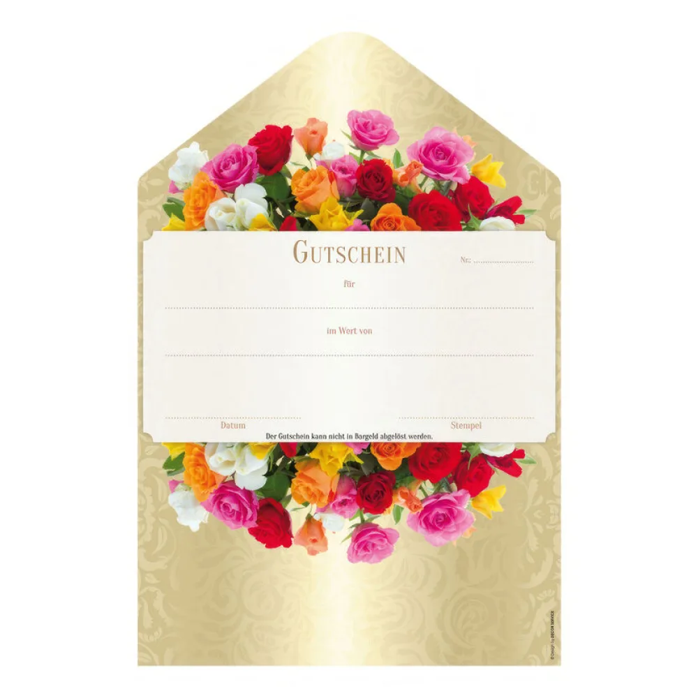 Geschenkgutschein "Rosen", 19x28.5cm, 25 Stk. – Bild 2