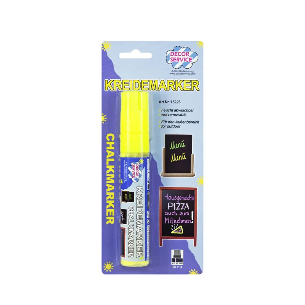 Kreidemarker gelb, Schreibbreite 3-15mm, 1 Stk. – Bild 2