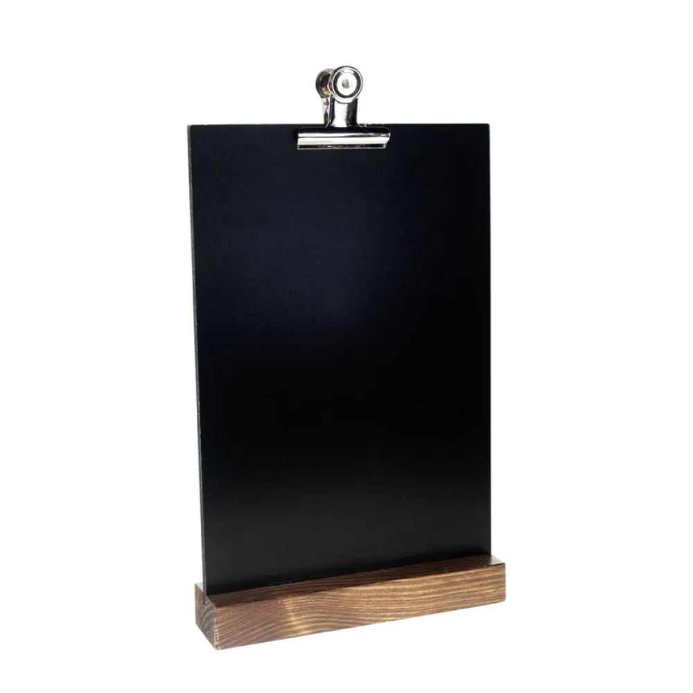 Tisch-Kreidetafel mit Clip, dunkelbraun, A4, 1 Stk. – Bild 2