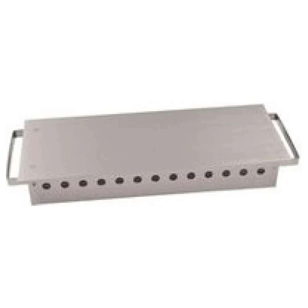 Rechaud aus Edelstahl, Speisewärmer Wärmeplatte für 2 Teelichter silber 37x18x6.5cm – Bild 3