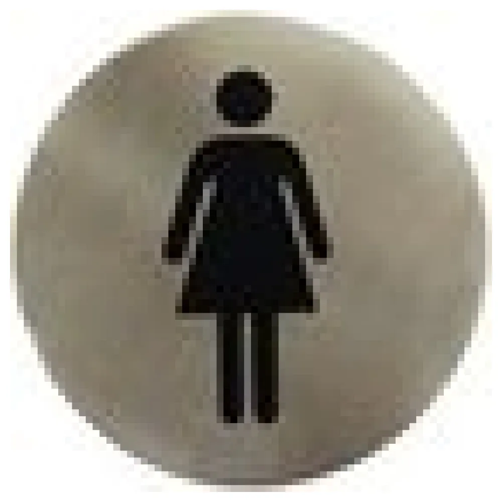 Hinweisschild "Damen" aus Edelstahl, O7,5cm, 1 Stk. – Bild 4