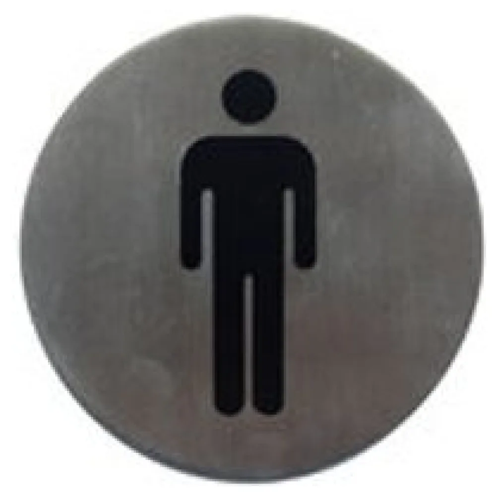 Hinweisschild "Herren" aus Edelstahl, O7.5cm, 1 Stk. – Bild 3