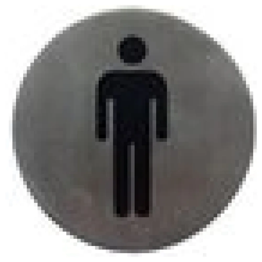 Hinweisschild "Herren" aus Edelstahl, O7.5cm, 1 Stk. – Bild 4