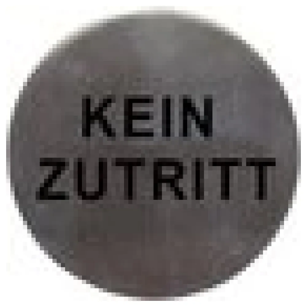 Hinweisschild "Kein Zutritt" aus Edelstahl, O7.5cm, 1 Stk. – Bild 4