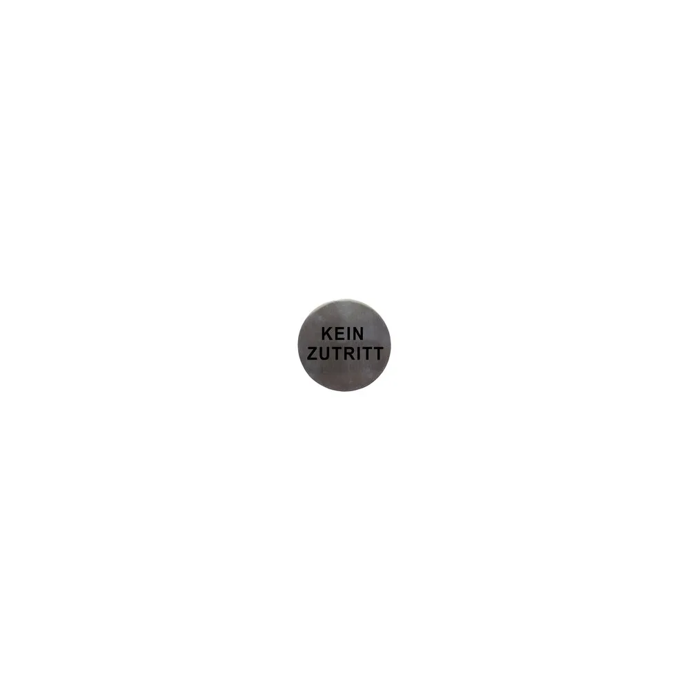 Hinweisschild "Kein Zutritt" aus Edelstahl, O7.5cm, 1 Stk.