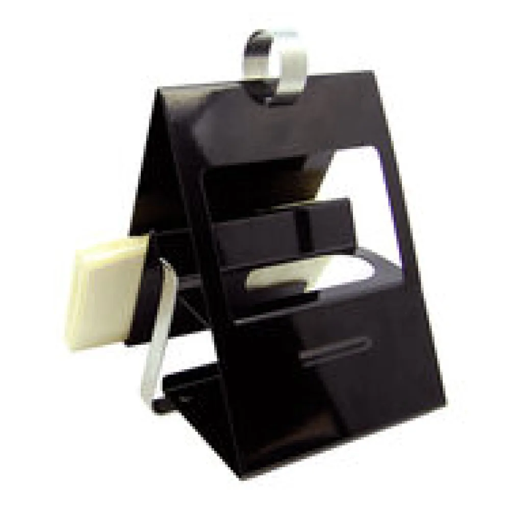 4 in 1 Tischaufsteller, aus Edelstahl, schwarz lackiert, 12x18.2x14.5 cm (BxHxT), 1 Stk.