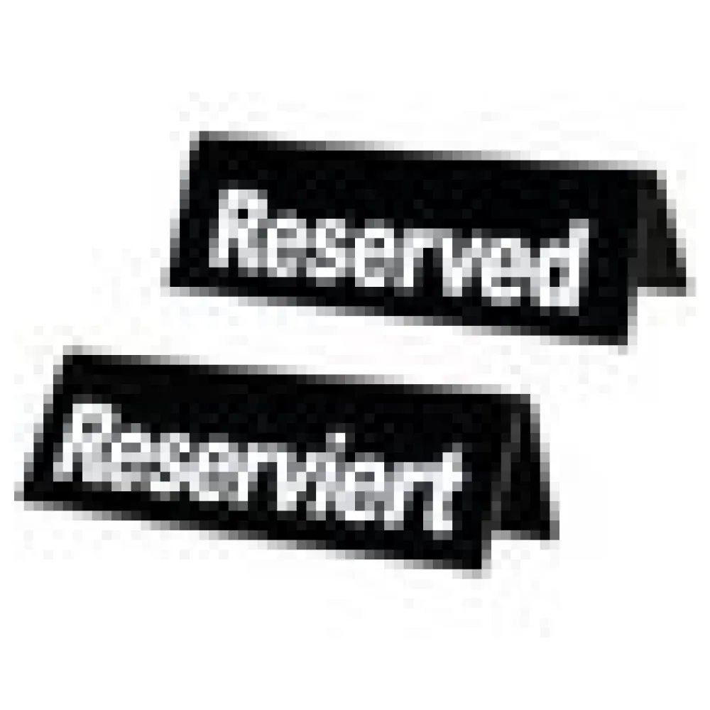Tischaufsteller "Reserviert" aus Acrylglas, schwarz, 13x3.5x4cm, 1 Stk. – Bild 4