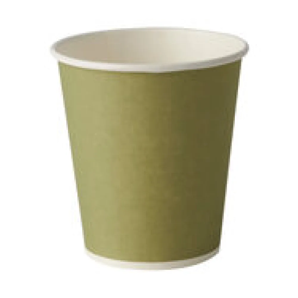 BIO Trinkbecher Whiskeybecher aus Pappe 10 cl - 100 ml dunkelgrün, 20 Stk.