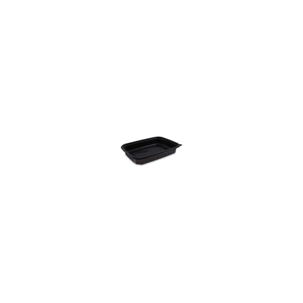 Mikrowellenschalen schwarz 'L' 1200 ml - 25x18,5x4cm, 50 Stk.