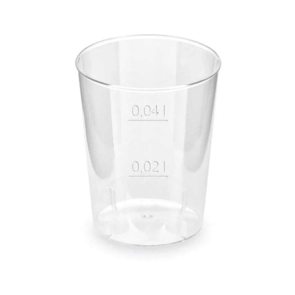 Schnapsglas glasklar Shotgläser Stamperl mit Eichstrich PS 2cl / 4cl, 50 Stk. – Bild 2