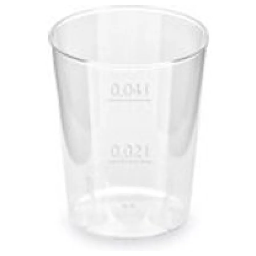 Schnapsglas glasklar Shotgläser Stamperl mit Eichstrich PS 2cl / 4cl, 50 Stk. – Bild 3
