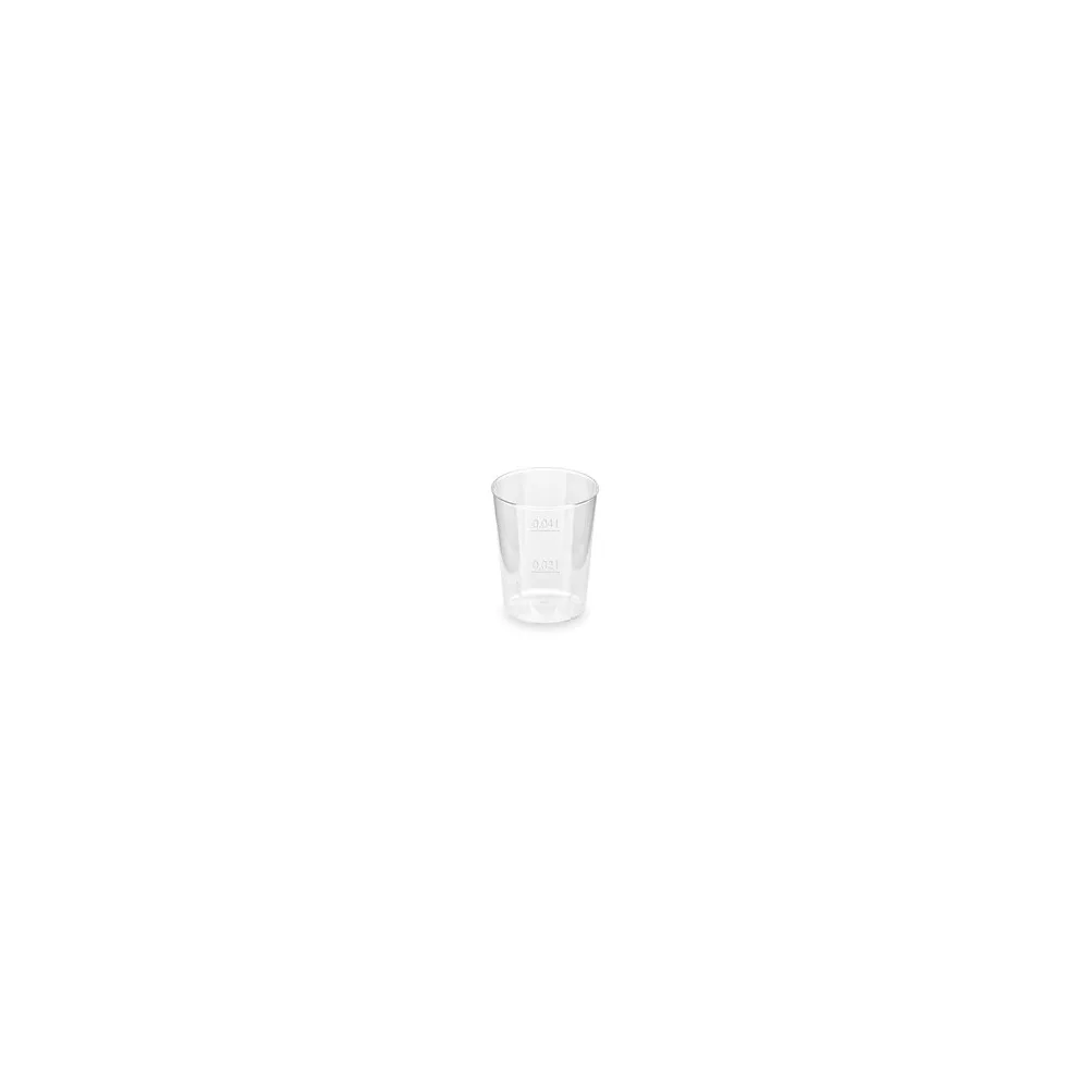 Schnapsbecher glasklar Shotgläser Stamperl mit Eichstrich PS 2cl / 4cl, 10 Stk.