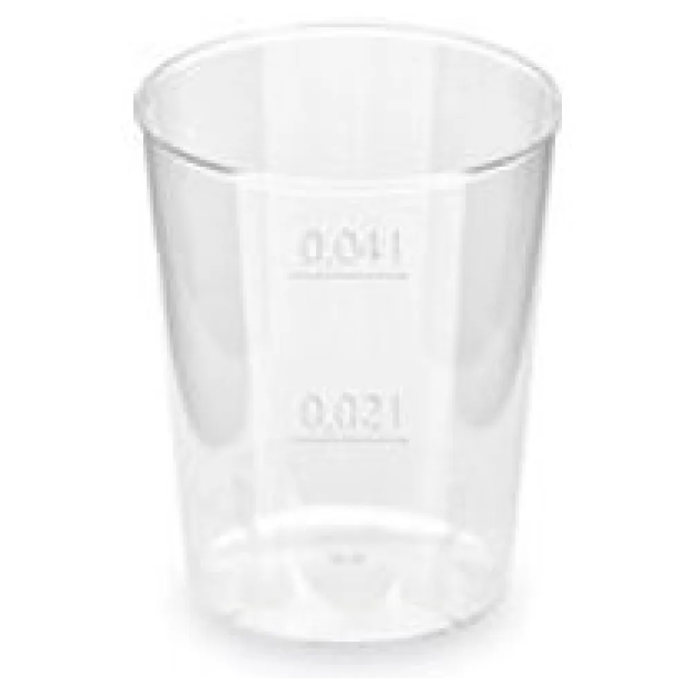 Schnapsbecher glasklar Shotgläser Stamperl mit Eichstrich PS 2cl / 4cl, 10 Stk. – Bild 3