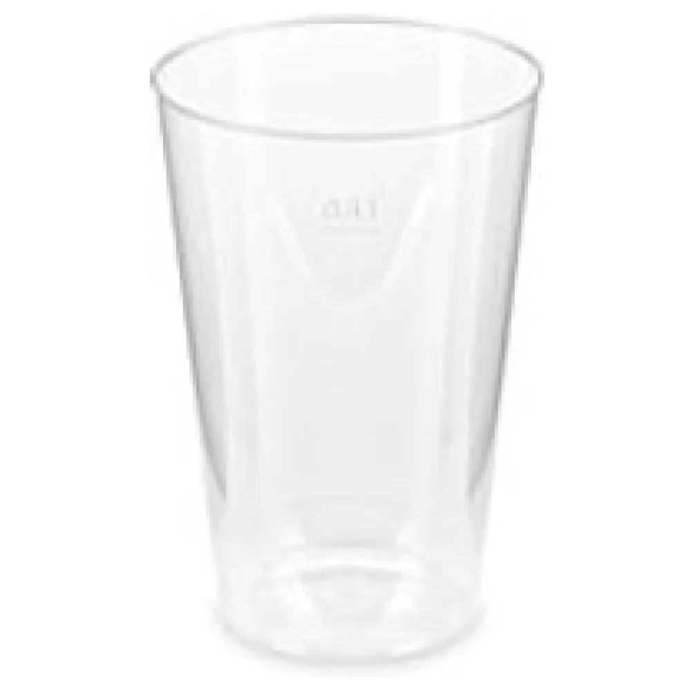 Trinkglas Trinkbecher Plastikbecher glasklar mit Eichstrich bei 400ml, 50 Stk. – Bild 3
