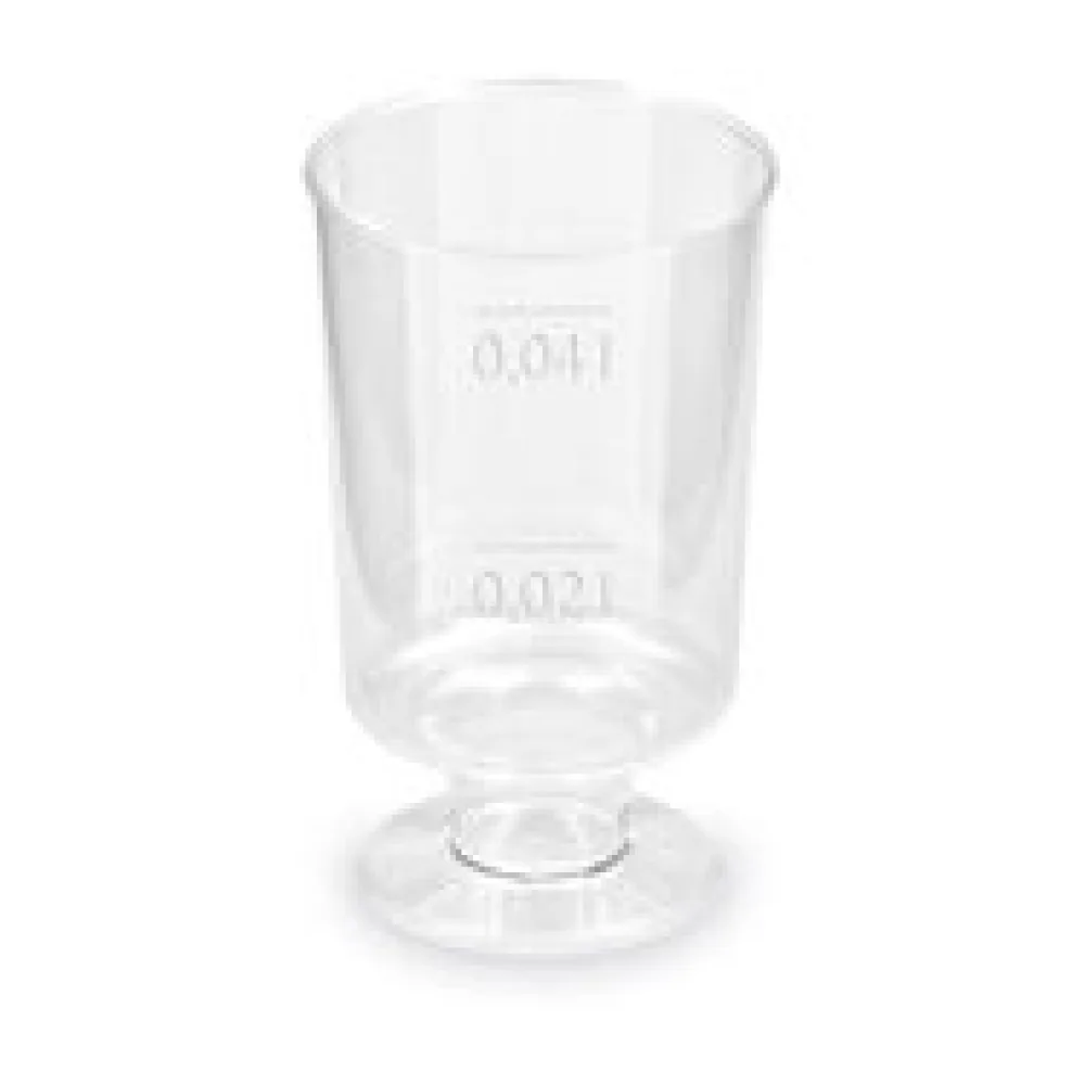 Schnapsglas mit Fuß Premium glasklar Shotgläser mit Eichstrich 2cl/4cl, 20 Stk.