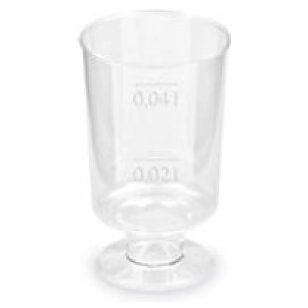 Schnapsglas mit Fuß Premium glasklar Shotgläser mit Eichstrich 2cl/4cl, 20 Stk. – Bild 3