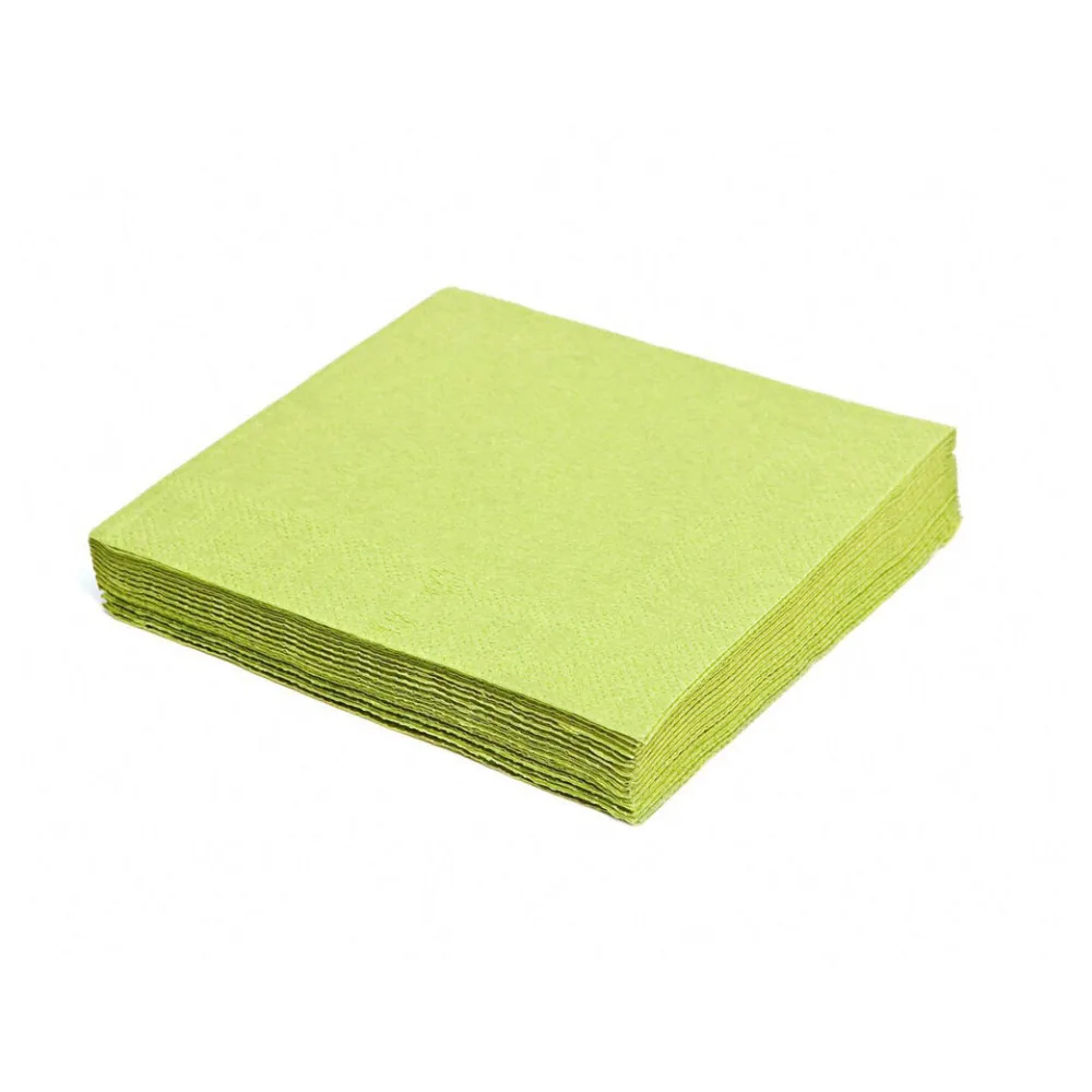 Servietten 33 x 33 cm 1/4-Falz 3-lagig gelbgrün, 20 Stk. – Bild 2