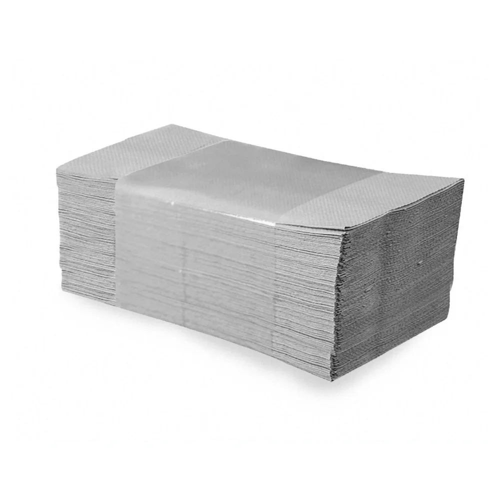 Falthandtücher Papierhandtuch 25x23cm 1-lagig natur geprägt Zick Zack V-Falz, 5000 Stk.