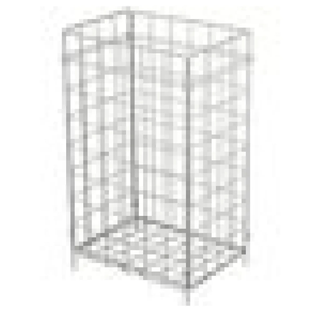 Gitterabfallkorb Papierkorb aus Metall faltbar 50l hygienisch 34x26,5x56cm, weiß – Bild 4