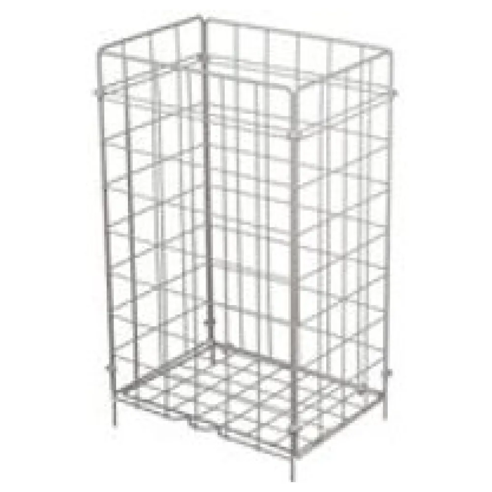 Gitterabfallkorb Papierkorb aus Metall faltbar 50l hygienisch 34x26,5x56cm, weiß – Bild 3