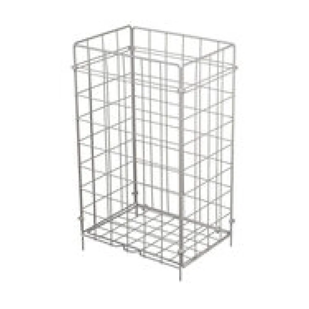Gitterabfallkorb Papierkorb aus Metall faltbar 50l hygienisch 34x26,5x56cm, weiß