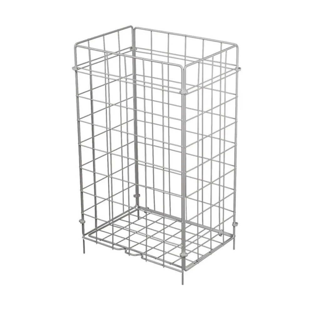 Gitterabfallkorb Papierkorb aus Metall faltbar 50l hygienisch 34x26,5x56cm, weiß – Bild 2