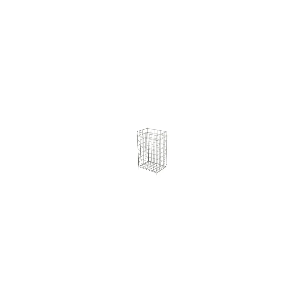 Gitterabfallkorb Papierkorb aus Metall faltbar 50l hygienisch 34x26,5x56cm, weiß