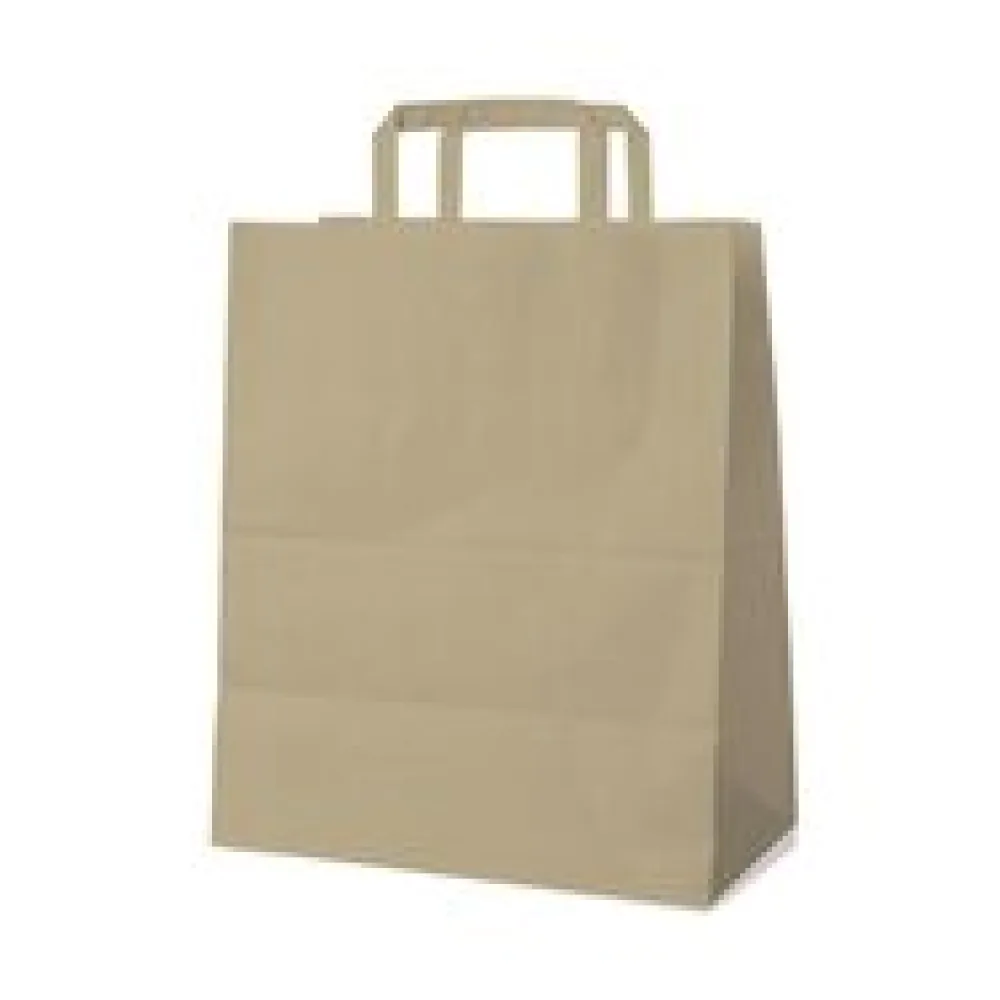 Papiertragetaschen 39 x 32 x 16 cm mit EAN-Code braun, 250 Stk.