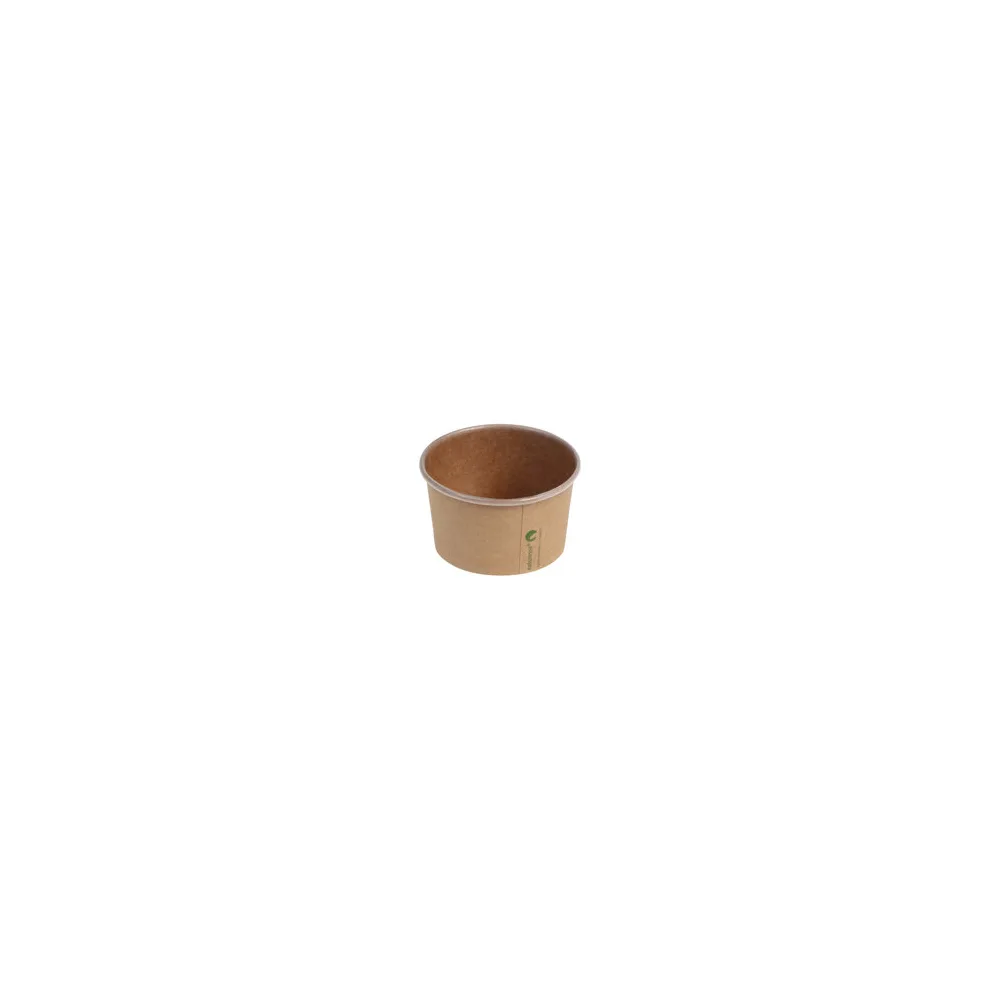 Eisbecher Pappbecher Kraft mit Biobeschichtung 180 ml O 85mm braun, 50 Stk.
