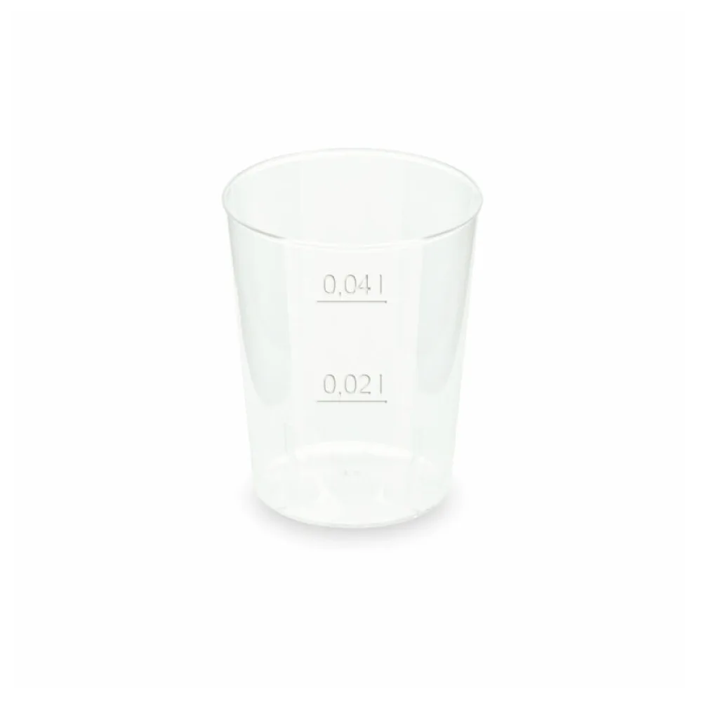 Mehrwegbecher Pfandbecher Shotglas Schnaps PP Eichstriche 2 cl 4 cl, 50 Stk. – Bild 2