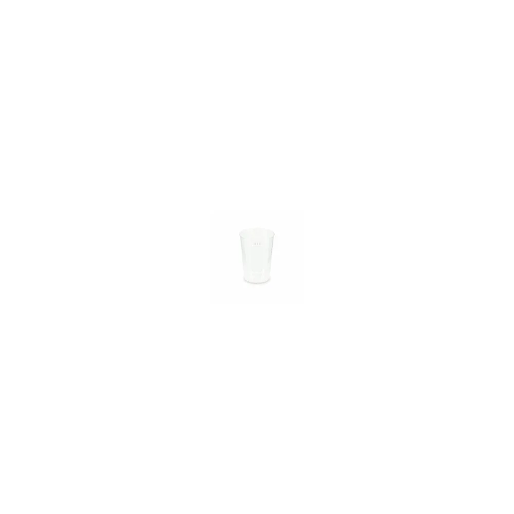 Mehrwegbecher Pfandbecher transparent PP Eichstrich 0,1 l O 5,5 cm, 40 Stk.