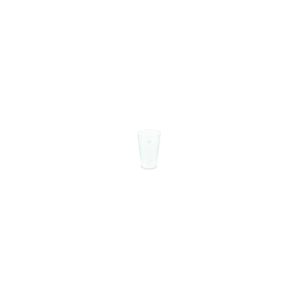 Mehrwegbecher Pfandbecher transparent PP Eichstrich 0,3 l O 7,9 cm, 25 Stk.