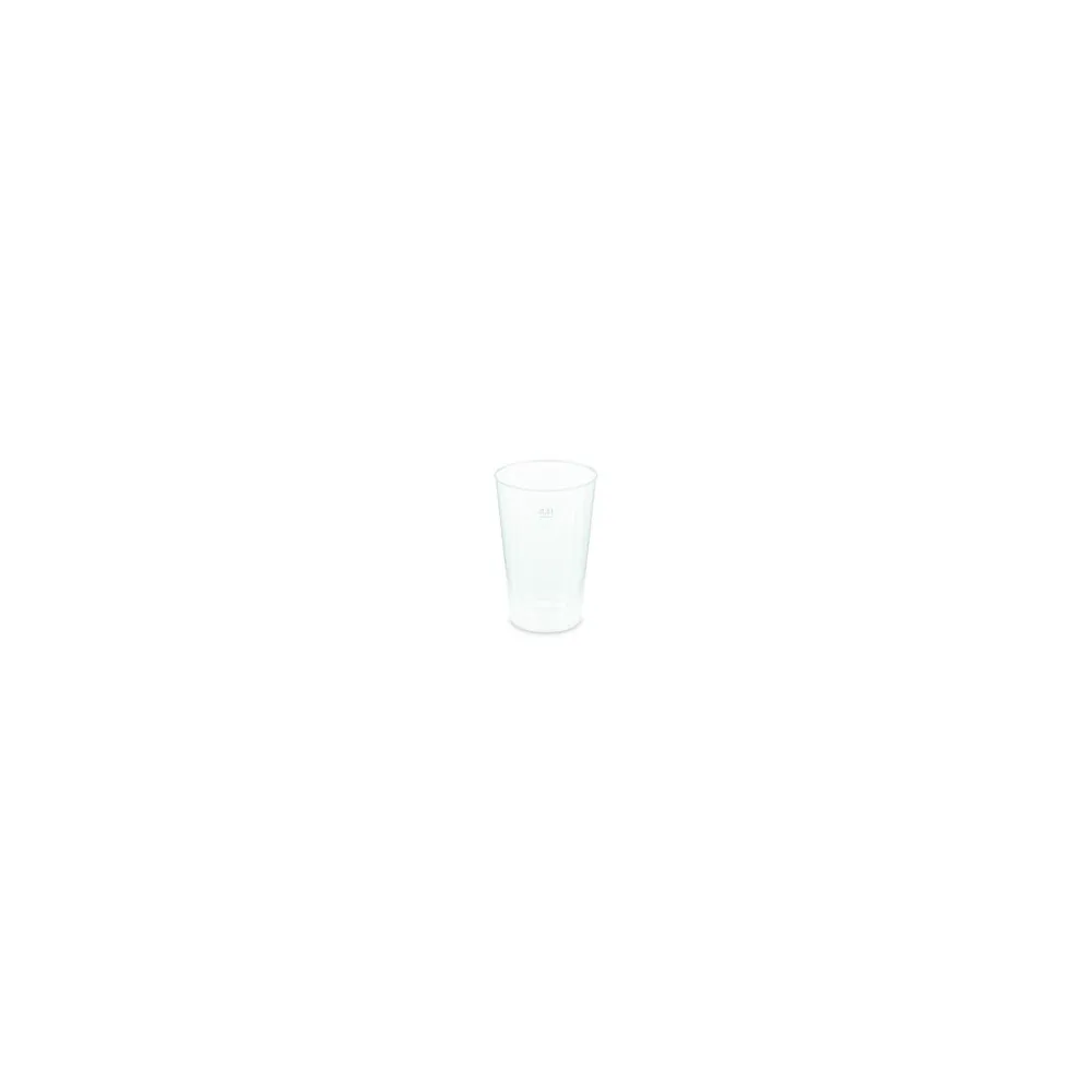Mehrwegbecher Pfandbecher transparent PP Eichstrich 0,5 l O 9,1 cm, 30 Stk.