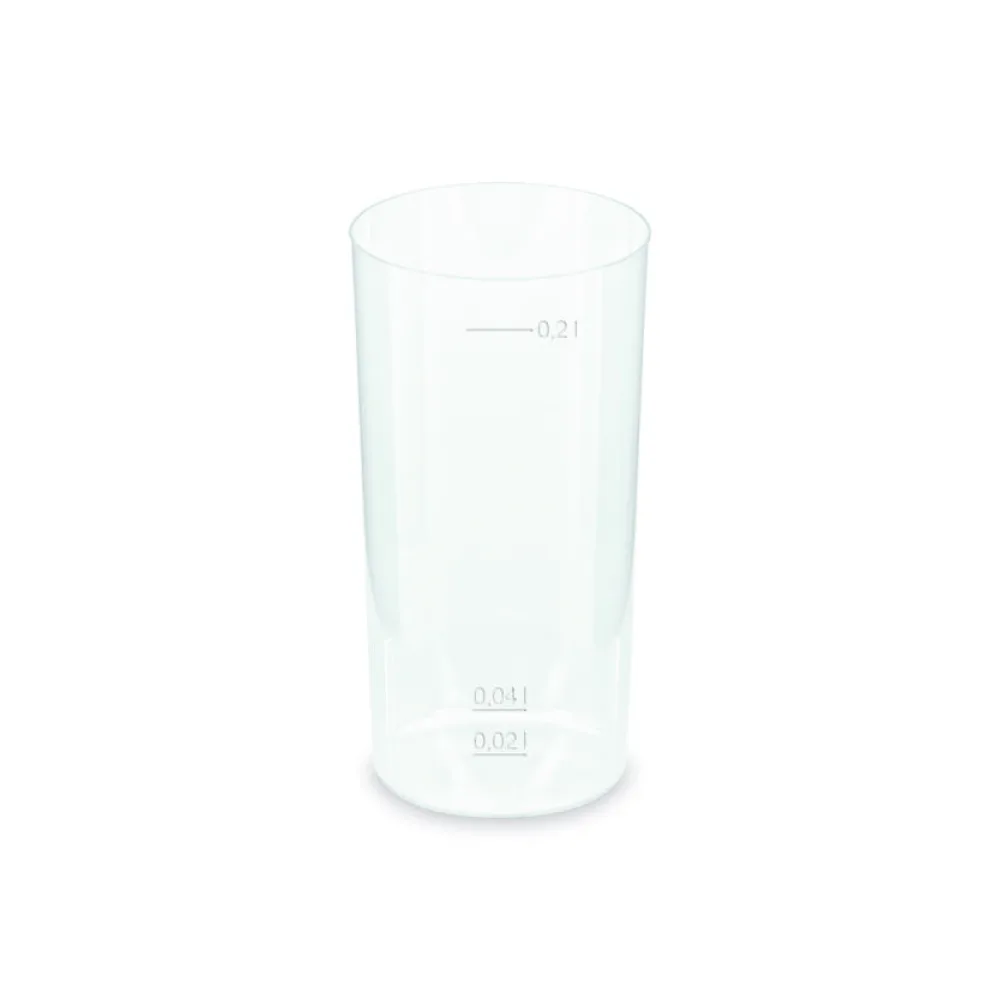 Mehrwegbecher Longdrink transparent PP Eichstriche 2 cl 4cl 0,2 l, 10 Stk. – Bild 2