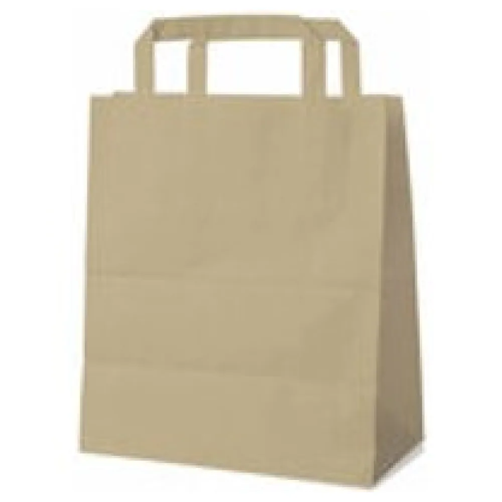 Papiertragetaschen 22 x 18 x 8 cm mit EAN-Code braun, 50 Stk. – Bild 3