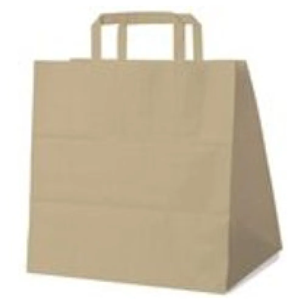 Papiertragetaschen 33 x 32 x 21 cm mit EAN-Code braun, 50 Stk. – Bild 3