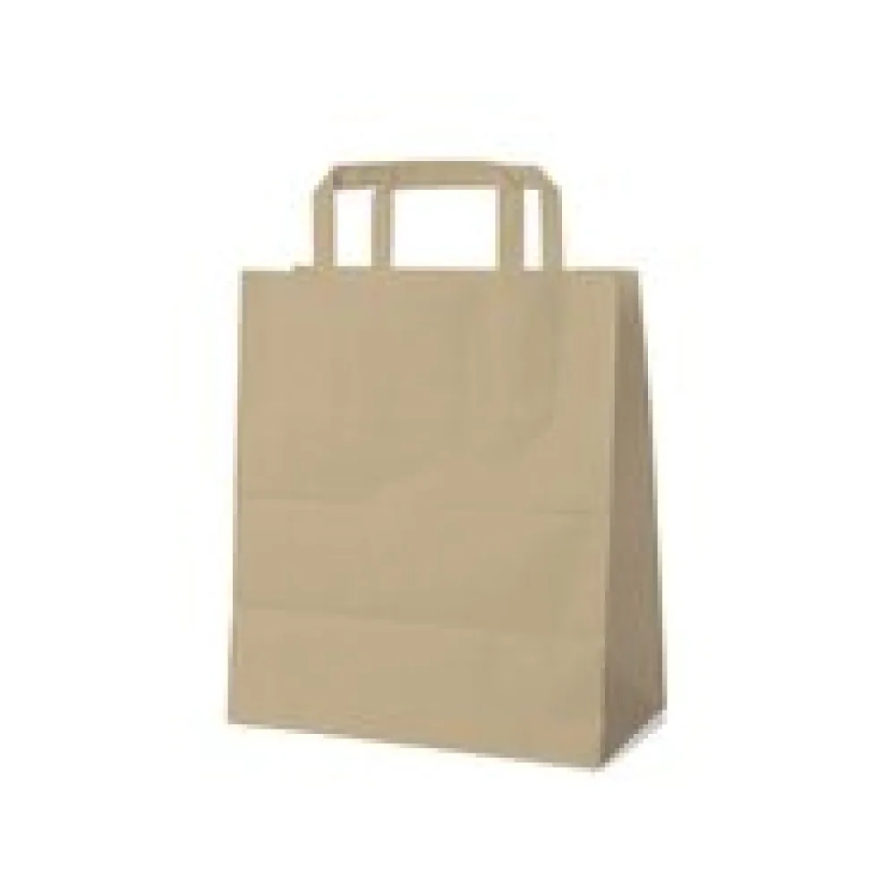Papiertragetaschen 28 x 22 x 10 cm mit EAN-Code braun, 250 Stk.
