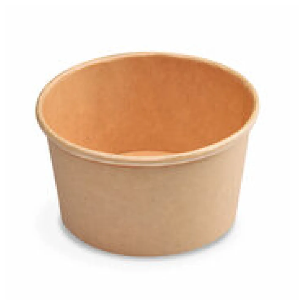 Papierbecher Feinkostbecher Eisbecher rund braun 350 ml O 11,5 cm, 50 Stk.