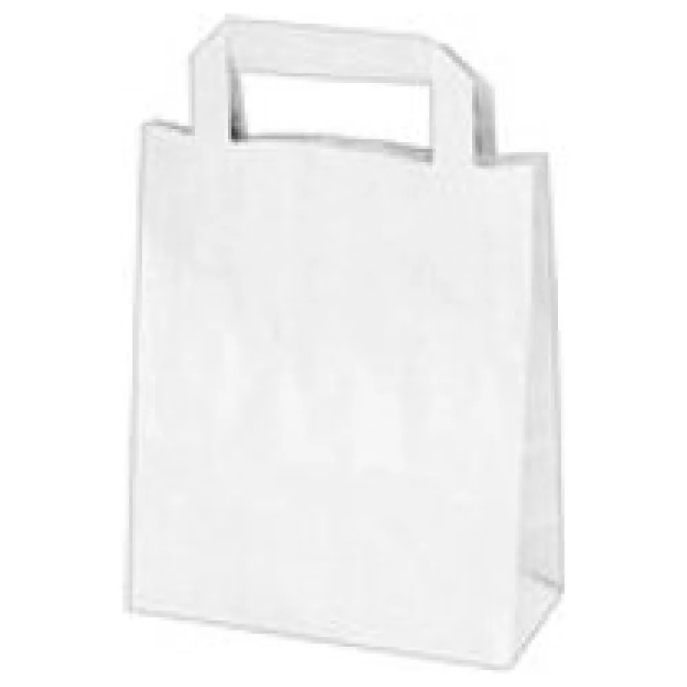 Papiertragetaschen 22 x 18 x 8 cm mit EAN-Code weiß, 250 Stk. – Bild 3